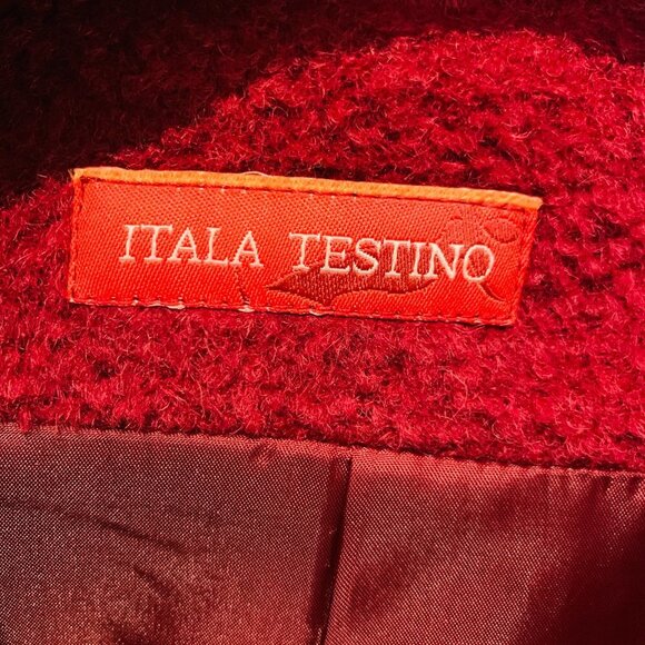 Itala Testino Alpaca Wool Jacket Coat Size Medium - Picture 4 of 16